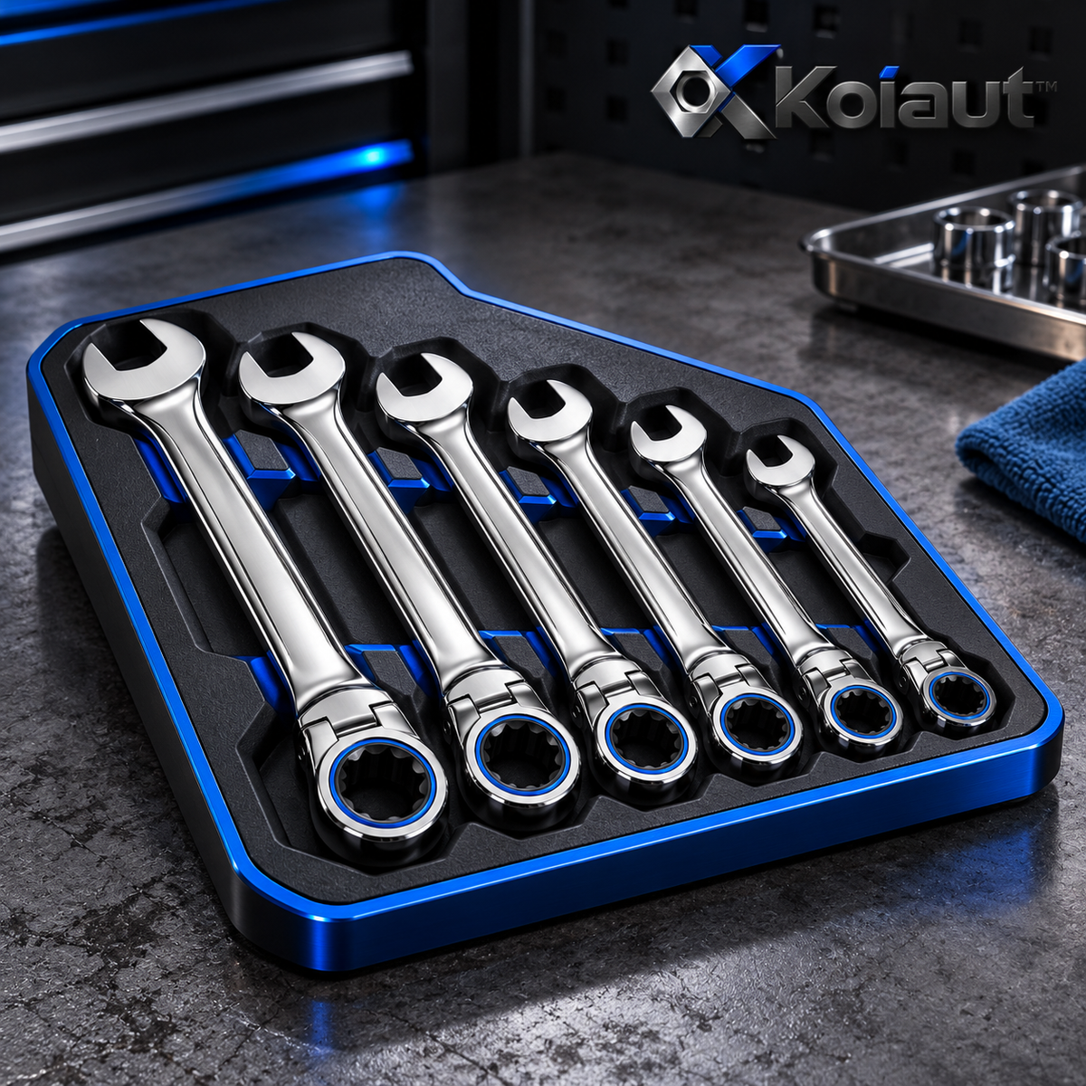 Koiaut™ 6-Piece Ratcheting Wrench Set branded main image